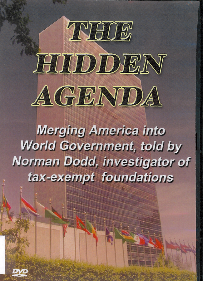 Picture of the front cover of the DVD entitled The Hidden Agenda.