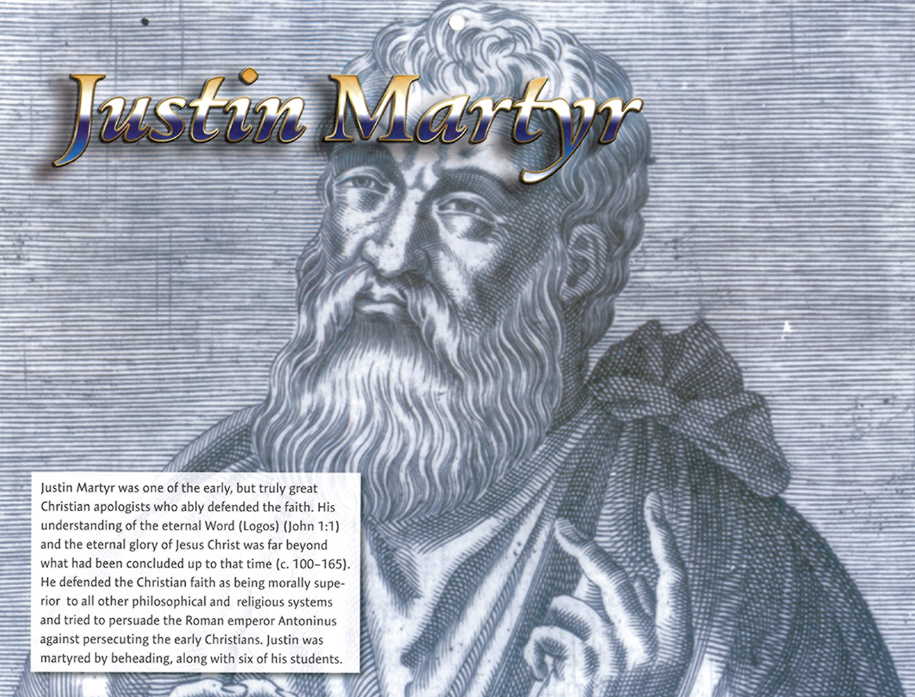 2016 Prophecy Calendar: March - Justin Martyr