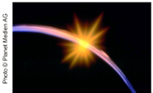 Picture Showing the Diamond Ring Effect which Happens when the Sun Re-emerges from Behind the Moon Picture Showing the Diamond Ring Effect which Happens when the Sun Re-emerges from Behind the Moon