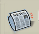 Picture of a newspaper looking like a speaker.