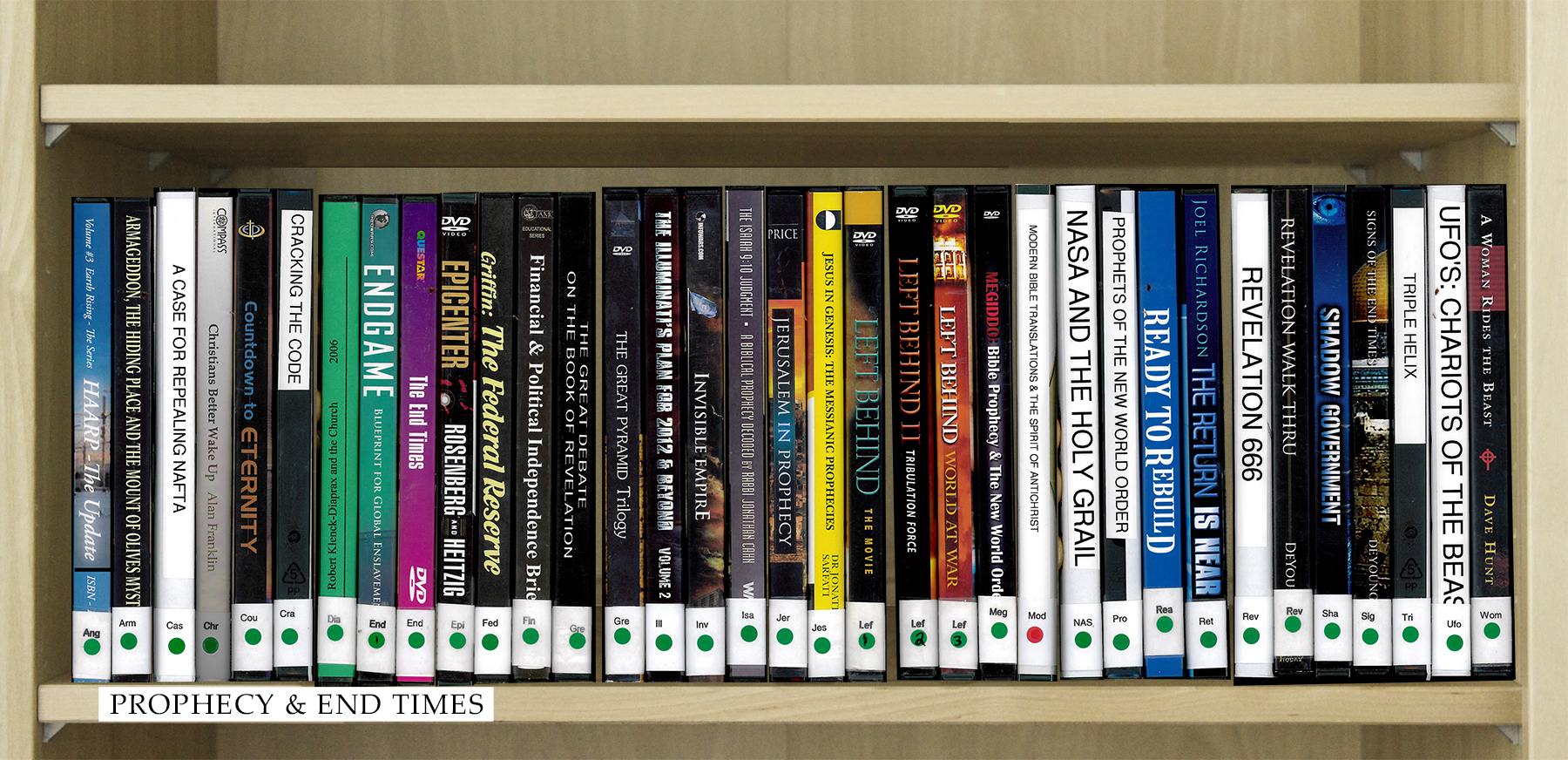 Index of DVD's under the Category Prophecy & End Times. Index of DVD's Under the Category Prophecy & End Times.