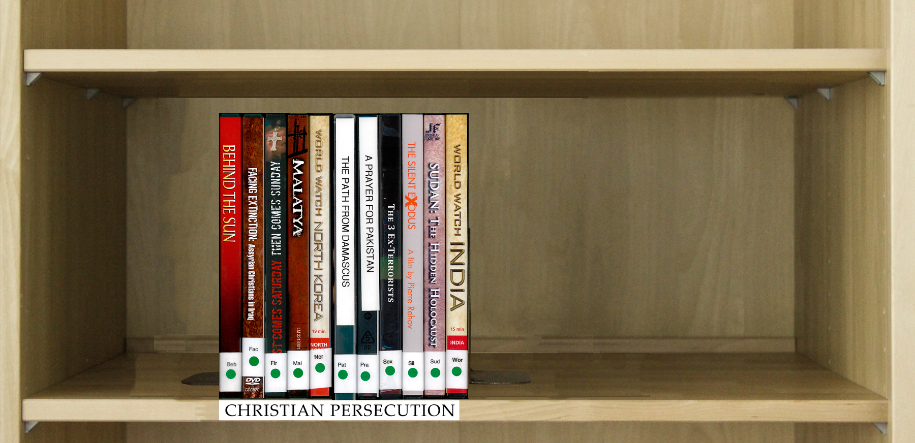 Index of Library DVD's Under the Category Christian Persecution. Index of DVD's Under the Category Christian Persecution.