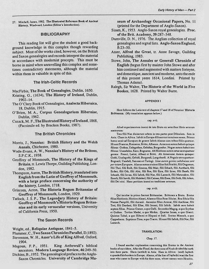 The Irish-Celtic, British and Saxon Chronicles The Irish-Celtic, British and Saxon Chronicles