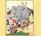 Picture of an elephant in a house.