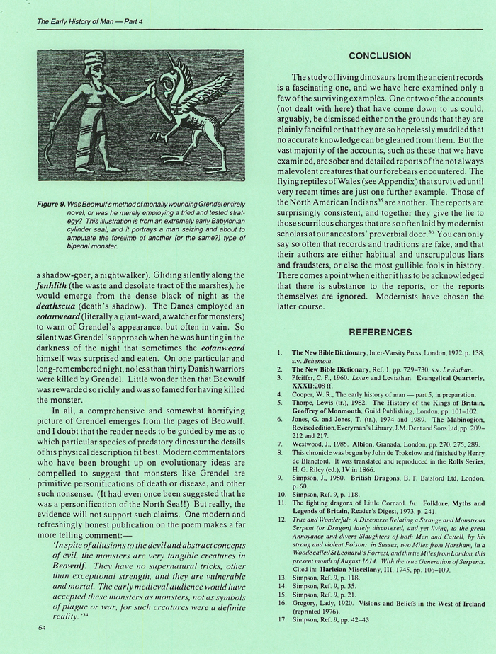 Living Dinosaurs from Anglo-Saxon and other Early Records Living Dinosaurs from Anglo-Saxon and other Early Records