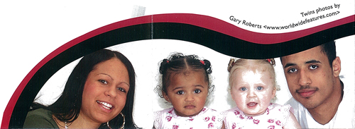Picture of Two-Tone Twins Family Picture of Two-Tone Twins Family