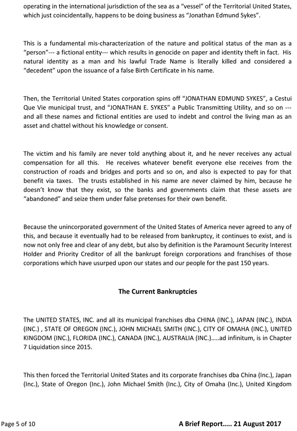 A Brief Report For Those Trying To Understand The New World: Page 5