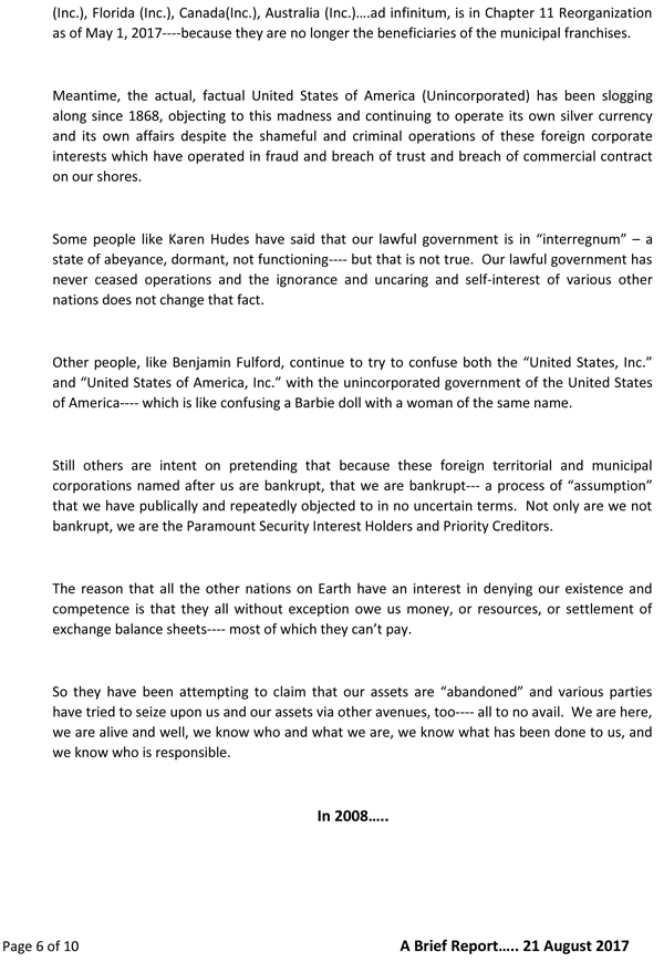 A Brief Report For Those Trying To Understand The New World: Page 6