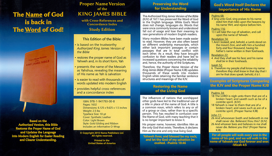 The Name of God is back in The Word of God!