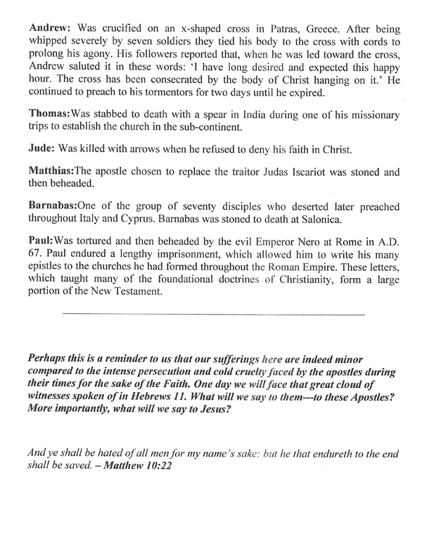 How the Apostles Died - Page 2 How the Apostles Died - Page 2